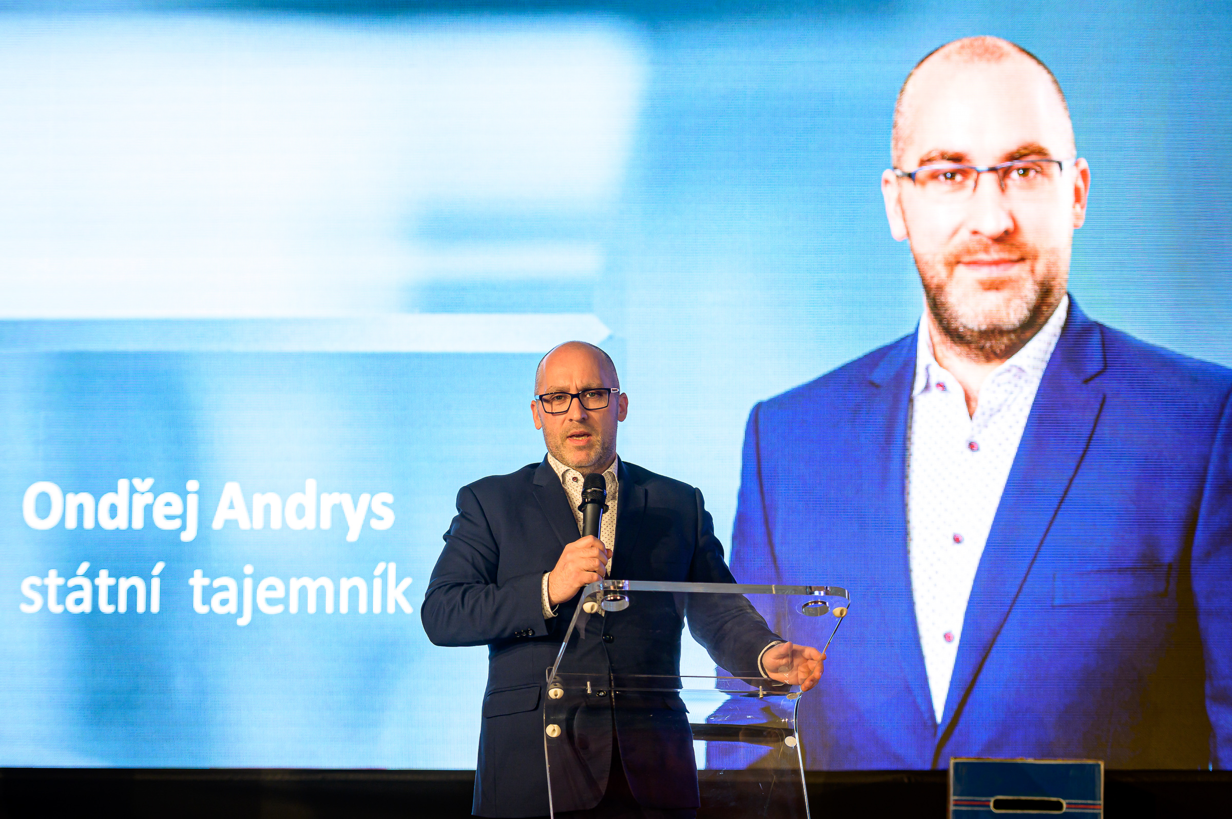 Onřej Andrys na slavnostním předávání letošních Cen DZS Foto: Petr Zewlakk Vrabec/DZS