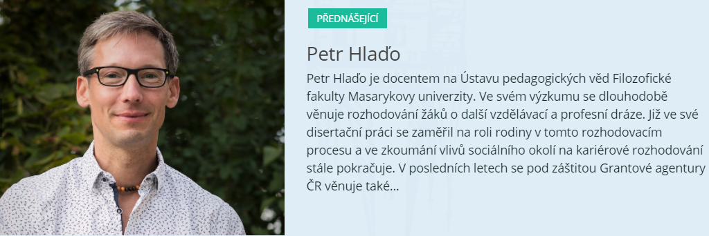 Přednášející Kariérové poradenství konference 2