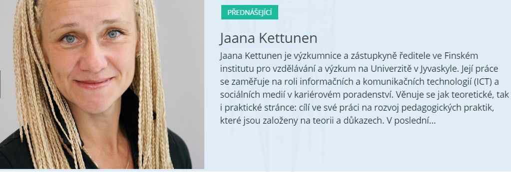 Přednášející Kariérové poradenství konference