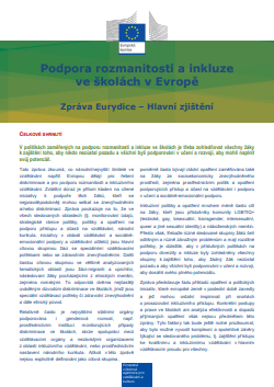 Obrázek studie Podpora rozmanitosti a inkluze ve školách v Evropě