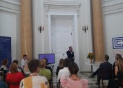 Tisková konference Rok české hudby, mluví velvyslanec Břetislav Dančák. Foto K. Kawuloková