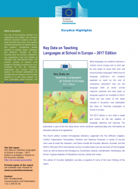 Obrázek Key Data on Teaching Languages at School in Europe – 2017 Edition – Highlights