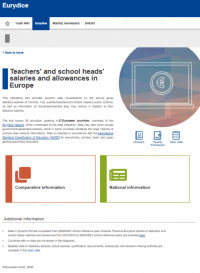 Webový nástroj - Teachers' and school heads' salaries and allowances