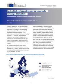 Eurydice: Vhledový dokument Early childhood education and care curricula in Europe 2025/2026 přináší souhrnné informace o všech dokumentech nejvyšší úrovně obsahujících pokyny pro předškolní vzdělávání.