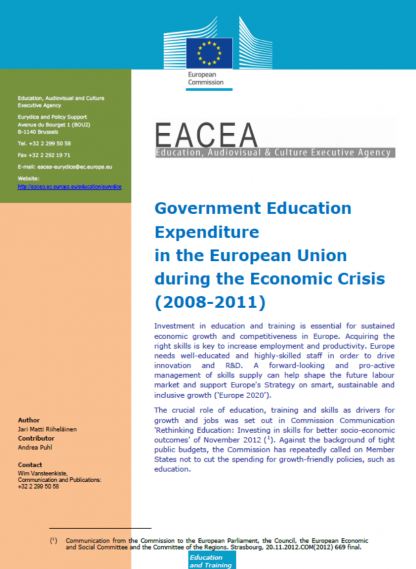 Government education expenditure in the European Union during the economic crisis (2008-2011)