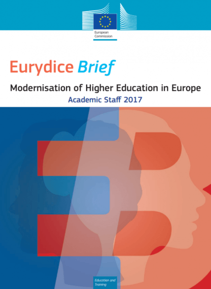 Obrázek studie Eurydice Brief: Modernisation of Higher Education in Europe: Academic Staff 2017