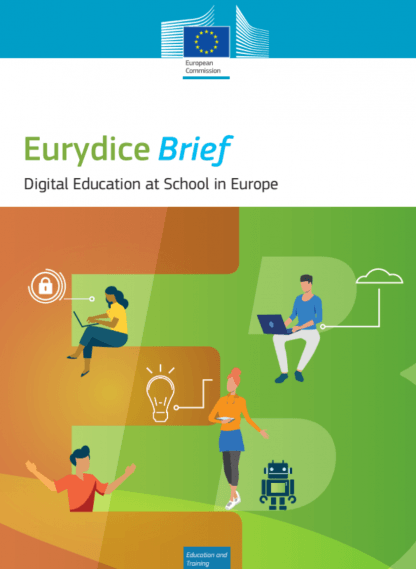 Obrázek studie Eurydice Brief: Digital education at school in Europe